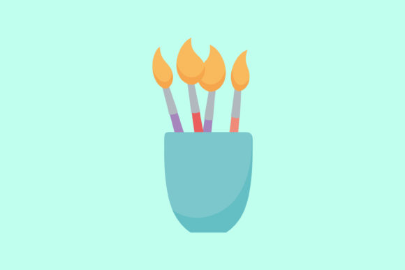 Furniture Vector Icon Paint Brushes