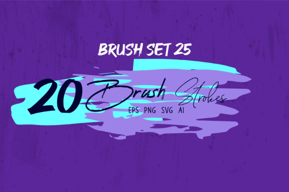 Grungy Brush Set 25 for Graphics and Digital Projects