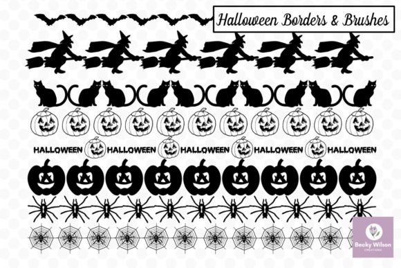 Halloween SVG Borders and Brushes for Crafts and Graphics