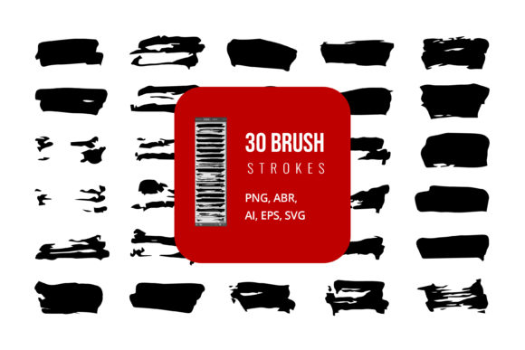 Hand Made Creative Brush Stroke for Local Business Graphics