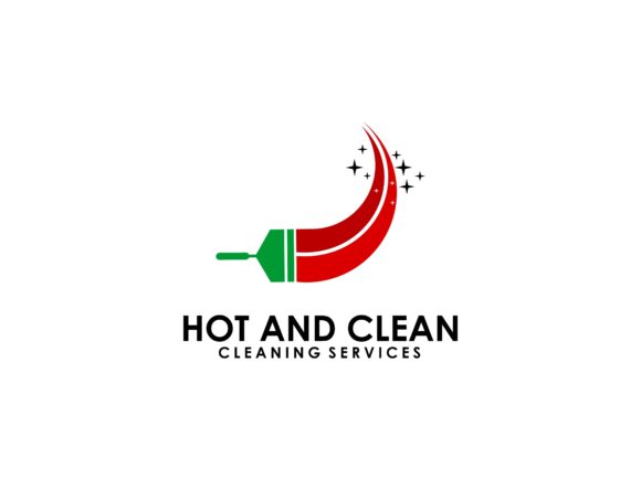 Hot and Clean Chili and Brush Logo for Local Business Branding
