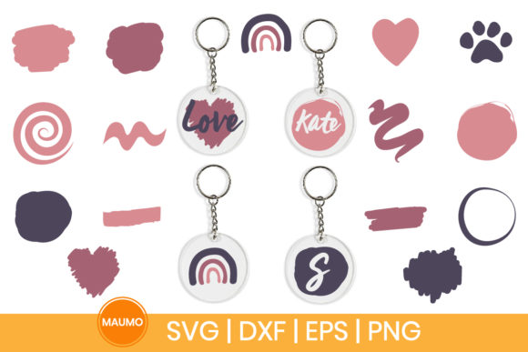 Keychain Brushes and Illustrations for Branding and Marketing