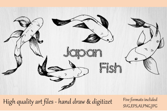 Koi Fish SVG Carp Clipart for Digital and Print Use