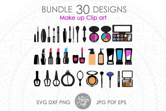 Makeup Clipart, Cosmetics SVG for Graphics and Crafts