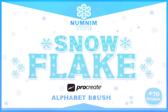 Procreate Brush Stamps SnowFlake Xmas Graphics