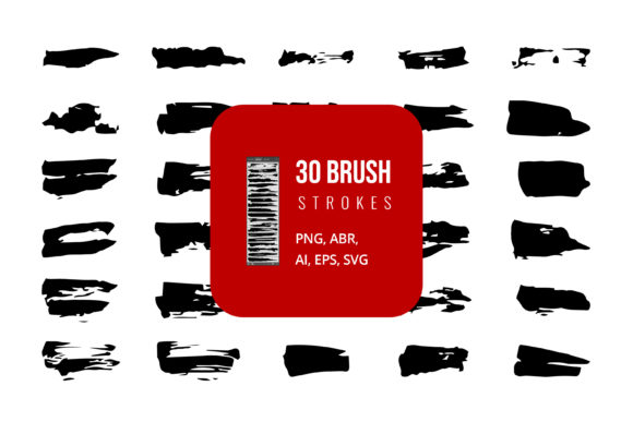 Set of Abstract Black Textured Strokes for Branding and Graphic Design