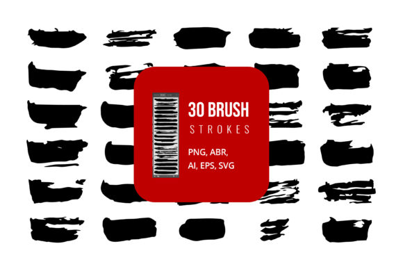 Set of Vector Brush Strokes for Modern Graphics and Web Design