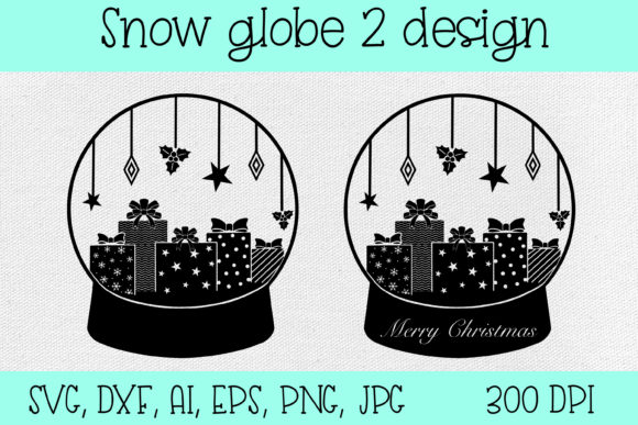 SVG Snow Globe Graphic for Holiday Crafts