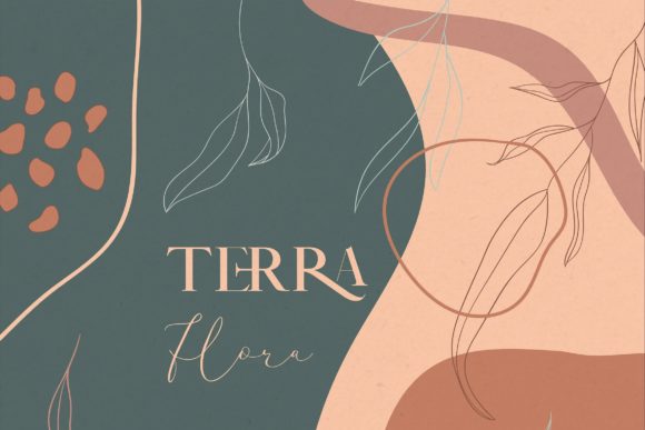 Terra Flora Abstract Collection Vintage Graphics