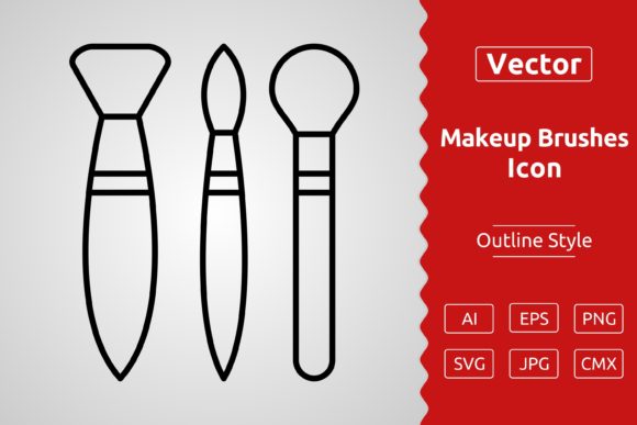 Vector Makeup Brushes Outline Icon Review