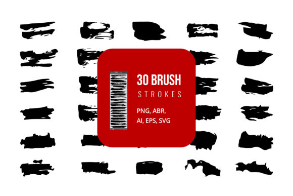 Vector Paintbrush Textures for Graphic Design and Web Publishing