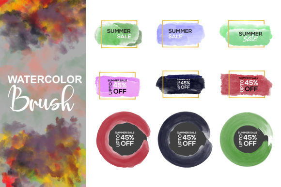 Watercolor Brush Collection with Frames Review